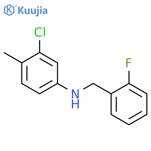 3-Chloro-N-(2-fluorobenzyl)-4-methylaniline structure
