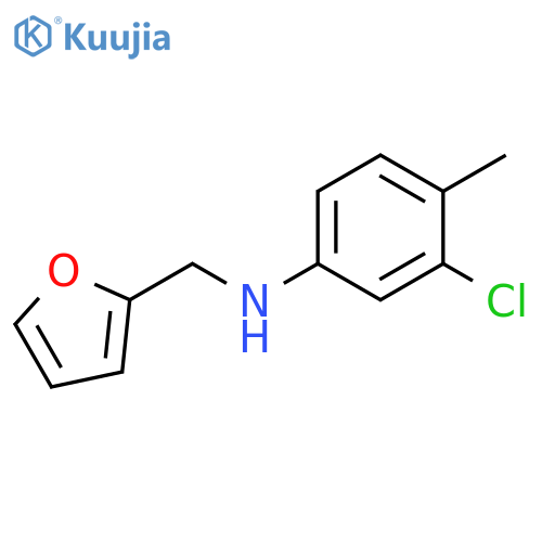 3-chloro-N-(furan-2-yl)methyl-4-methylaniline structure