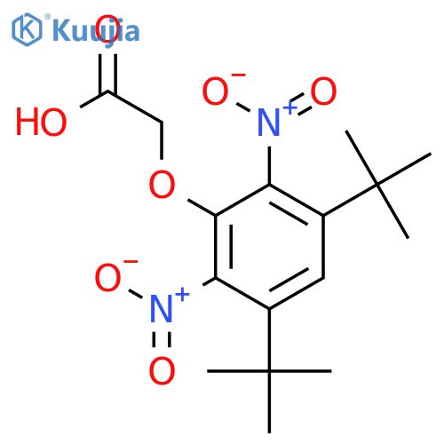 Acetic acid, [3,5-bis(1,1-dimethylethyl)-2,6-dinitrophenoxy]- structure