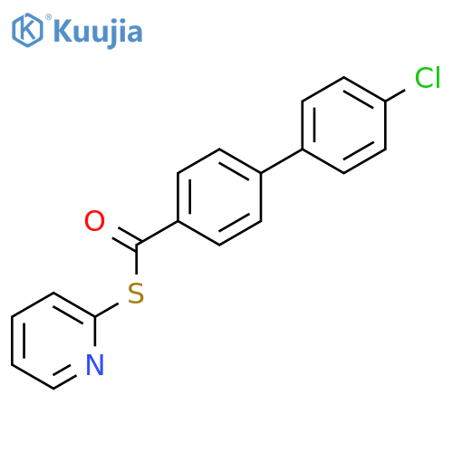 [1,1'-Biphenyl]-4-carbothioic acid, 4'-chloro-, S-2-pyridinyl ester structure