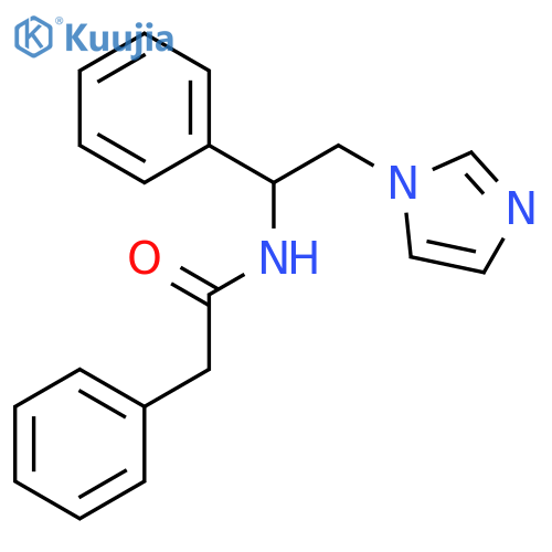 Benzeneacetamide, N-[2-(1H-imidazol-1-yl)-1-phenylethyl]- structure