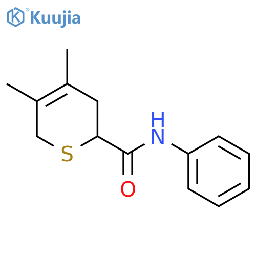 2H-Thiopyran-2-carboxamide, 3,6-dihydro-4,5-dimethyl-N-phenyl- structure