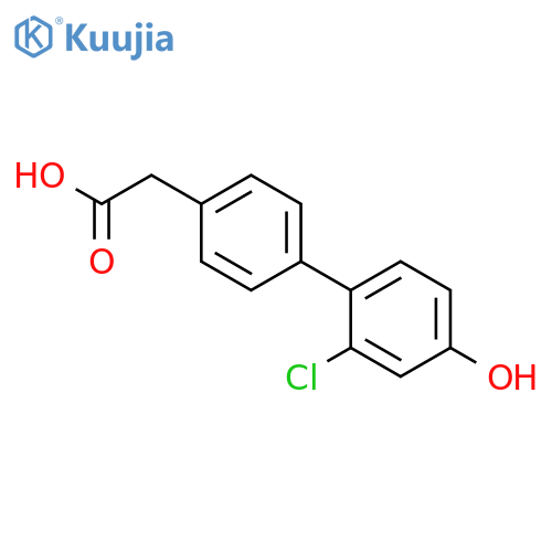 [1,1'-Biphenyl]-4-acetic acid, 2'-chloro-4'-hydroxy- structure