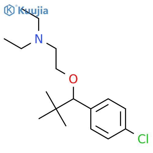 Ethanamine, 2-[1-(4-chlorophenyl)-2,2-dimethylpropoxy]-N,N-diethyl- structure