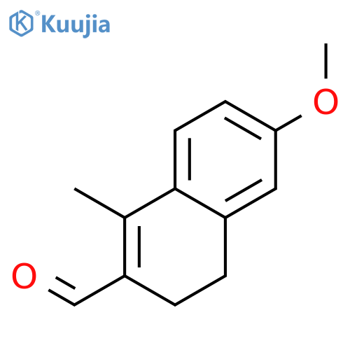6-methoxy-1-methyl-3,4-dihydronaphthalene-2-carbaldehyde structure