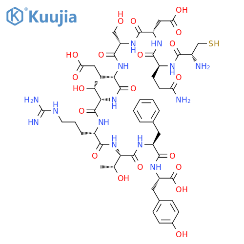L-Tyrosine,L-cysteinyl-L-glutaminyl-L-a-aspartyl-L-seryl-L-a-glutamyl-L-threonyl-L-arginyl-L-threonyl-L-phenylalanyl- structure