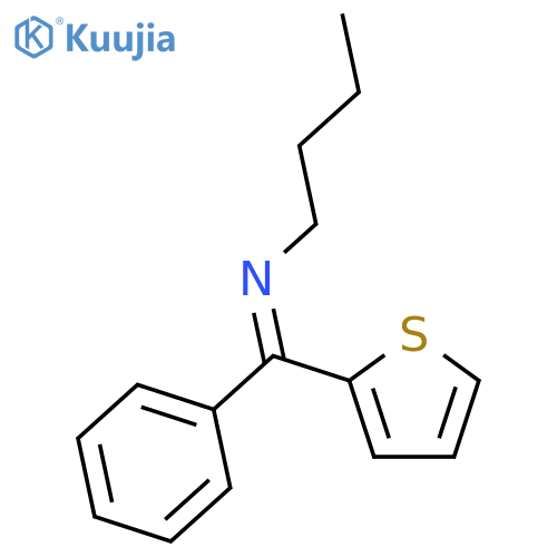 1-Butanamine, N-(phenyl-2-thienylmethylene)-, (E)- structure