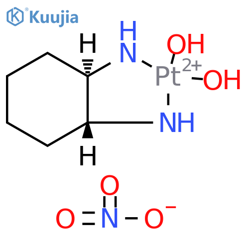 Diaquo(1R,2R)-1,2-cyclohexanediamineplatinum Dinitrate structure