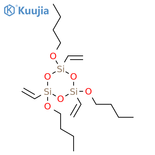 Cyclotrisiloxane, 2,4,6-tributoxy-2,4,6-triethenyl- structure