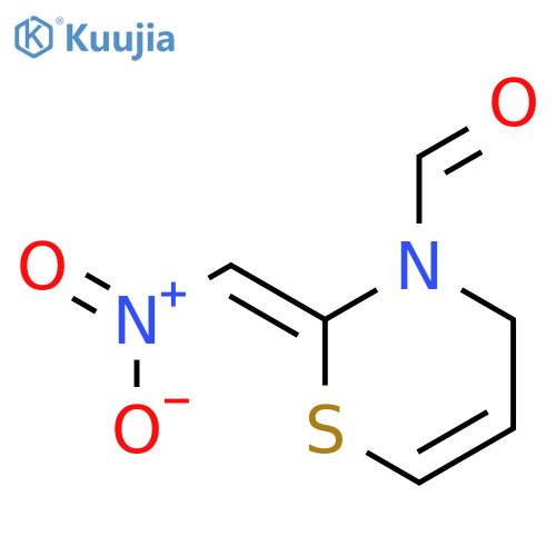 2H-1,3-Thiazine-3(4H)-carboxaldehyde,dihydro-2-(nitromethylene)- structure