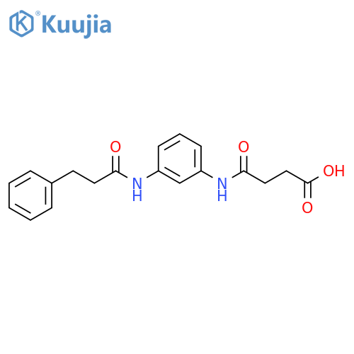 4-Oxo-4-{3-(3-phenylpropanoyl)amino-anilino}butanoic Acid structure