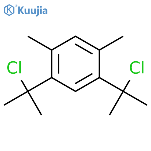 Benzene, 1,5-bis(1-chloro-1-methylethyl)-2,4-dimethyl- structure