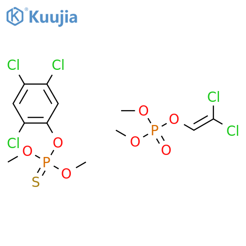 2,2-dichloroethenyl dimethyl phosphate - O,O-dimethyl O-(2,4,5-trichlorophenyl) phosphorothioate (1:1) structure