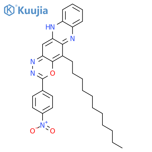 11H-[1,3,4]Oxadiazino[5,6-b]phenazine, 3-(4-nitrophenyl)-5-undecyl- structure