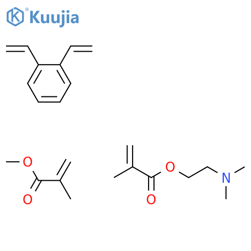 2-Propenoic acid, 2-methyl-, 2-(dimethylamino)ethyl ester, polymer with diethenylbenzene and methyl 2-methyl-2-propenoate structure