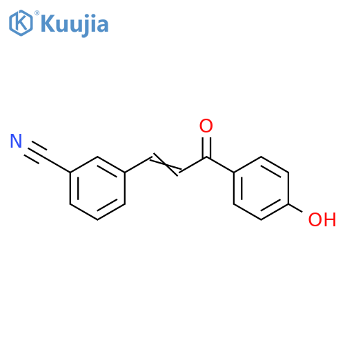 3-(3-(4-Hydroxyphenyl)-3-oxoprop-1-en-1-yl)benzonitrile structure