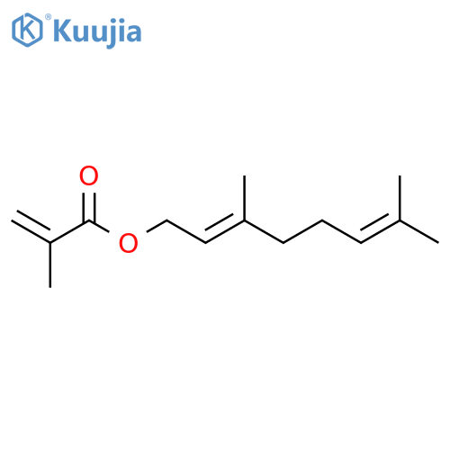 2-Propenoic acid,2-methyl-, 3,7-dimethyl-2,6-octadien-1-yl ester structure