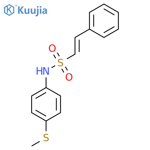 N-4-(methylsulfanyl)phenyl-2-phenylethene-1-sulfonamide structure