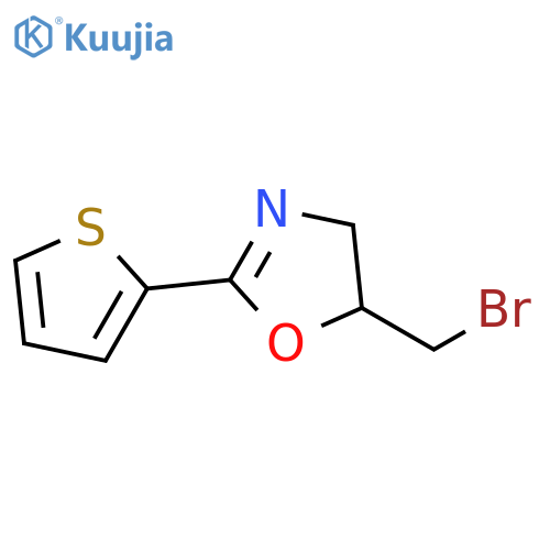 5-(bromomethyl)-2-(thiophen-2-yl)-4,5-dihydro-1,3-oxazole structure