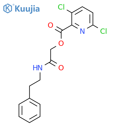 [(2-Phenylethyl)carbamoyl]methyl 3,6-dichloropyridine-2-carboxylate structure