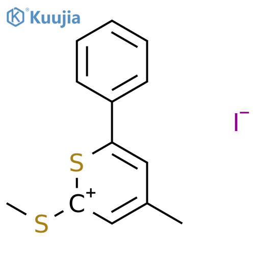 Thiopyrylium, 4-methyl-2-(methylthio)-6-phenyl-, iodide structure