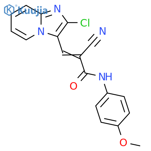 3-(2-Chloroimidazo[1,2-a]pyridin-3-yl)-2-cyano-N-(4-methoxyphenyl)-2-propenamide structure