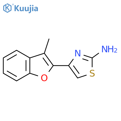 4-(3-Methyl-1-benzofuran-2-yl)-1,3-thiazol-2-amine structure