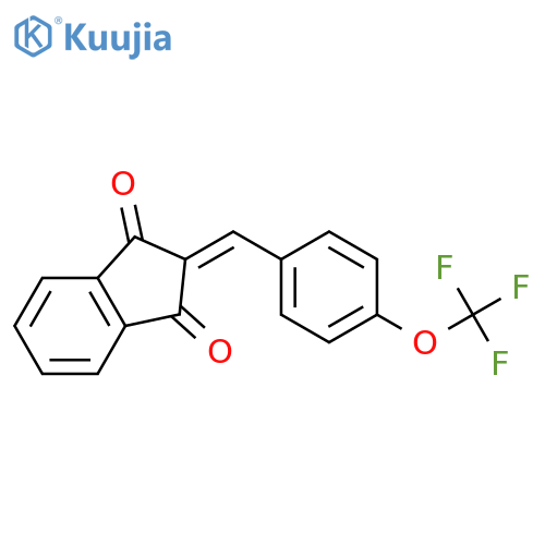 2-[[4-(trifluoromethoxy)phenyl]methylidene]indene-1,3-dione structure