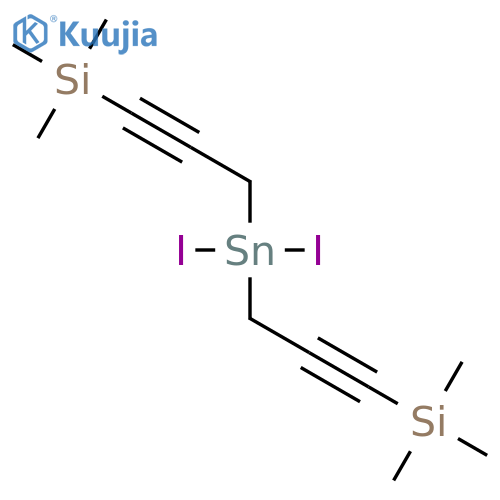 [(Diiodostannanediyl)di(prop-1-yne-3,1-diyl)]bis(trimethylsilane) structure