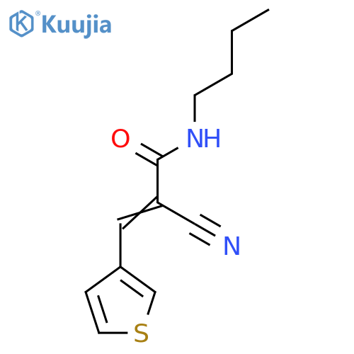 N-butyl-2-cyano-3-(thiophen-3-yl)prop-2-enamide structure