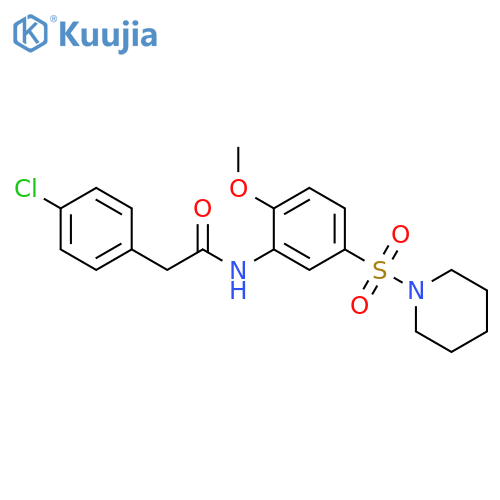 Benzeneacetamide, 4-chloro-N-[2-methoxy-5-(1-piperidinylsulfonyl)phenyl]- structure