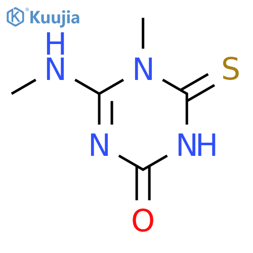 1,3,5-Triazin-2(1H)-one,5,6-dihydro-5-methyl-4-(methylamino)-6-thioxo- structure