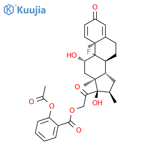 Pregna-1,4-diene-3,20-dione,21-[[2-(acetyloxy)benzoyl]oxy]-9-fluoro-11,17-dihydroxy-16-methyl-, (11b,16a)- (9CI) structure