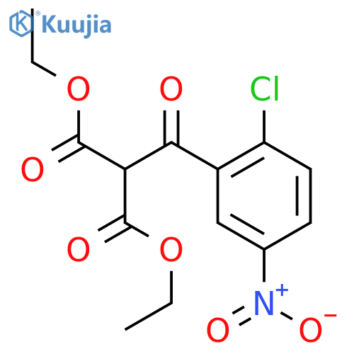 Propanedioic acid,2-(2-chloro-5-nitrobenzoyl)-, 1,3-diethyl ester structure