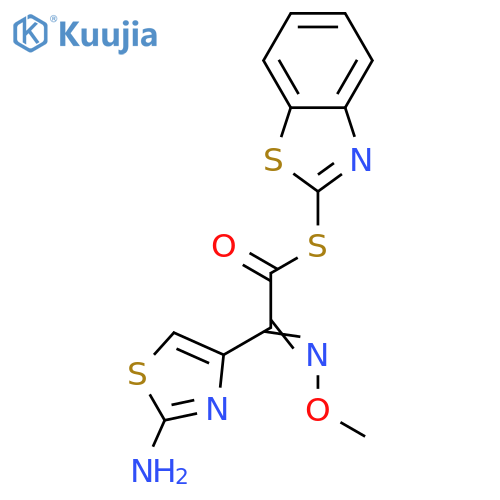 4-2-(1,3-benzothiazol-2-ylsulfanyl)-1-(methoxyimino)-2-oxoethyl-1,3-thiazol-2-amine structure