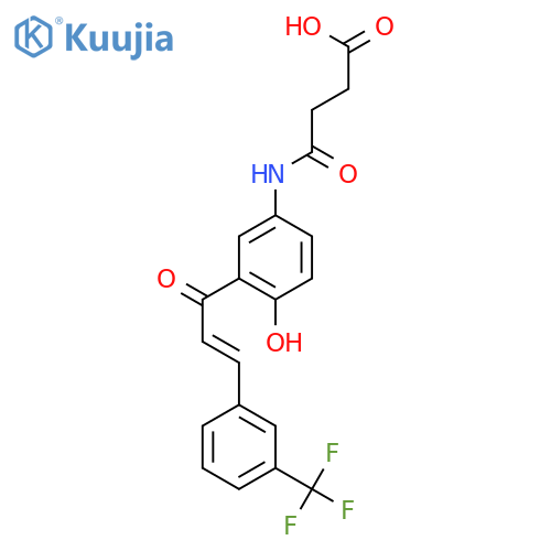 Butanoic acid,4-[[4-hydroxy-3-[1-oxo-3-[3-(trifluoromethyl)phenyl]-2-propen-1-yl]phenyl]amino]-4-oxo- structure