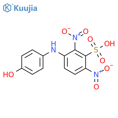 3-[(4-hydroxyphenyl)amino]-2,6-dinitro-benzenesulfonic acid structure