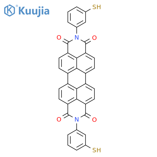 2,9-bis(3-mercaptophenyl)anthra[2,1,9-def:6,5,10-d'e'f']diisoquinoline-1,3,8,10(2H,9H)-tetrone structure