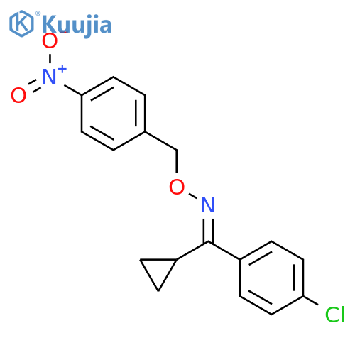 Methanone,(4-chlorophenyl)cyclopropyl-, O-[(4-nitrophenyl)methyl]oxime structure