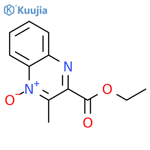 2-Quinoxalinecarboxylicacid, 3-methyl-, ethyl ester, 4-oxide structure