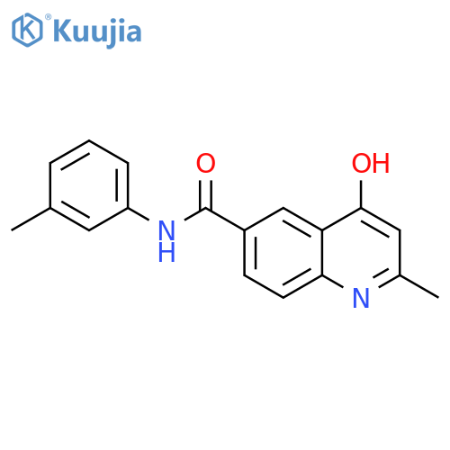 4-hydroxy-2-methyl-N-(3-methylphenyl)quinoline-6-carboxamide structure