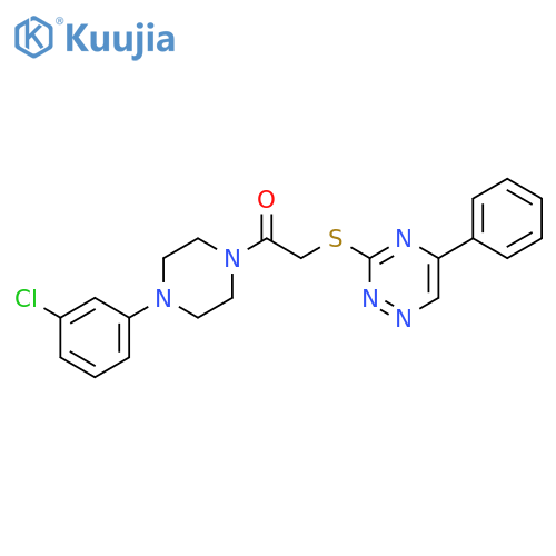 1-4-(3-chlorophenyl)piperazin-1-yl-2-(5-phenyl-1,2,4-triazin-3-yl)sulfanylethan-1-one structure