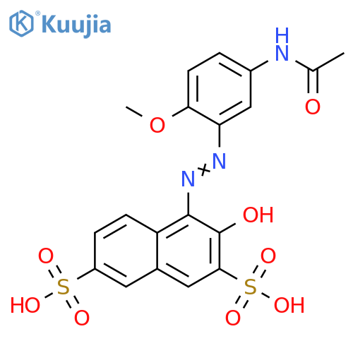 2,7-Naphthalenedisulfonic acid,4-[[5-(acetylamino)-2-methoxyphenyl]azo]-3-hydroxy- structure