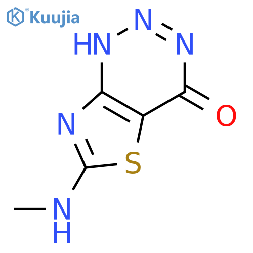 Thiazolo[4,5-d]-1,2,3-triazin-4(1H)-one, 6-(methylamino)- structure