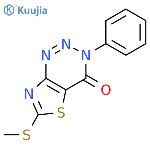 Thiazolo[4,5-d]-1,2,3-triazin-4(3H)-one, 6-(methylthio)-3-phenyl- structure