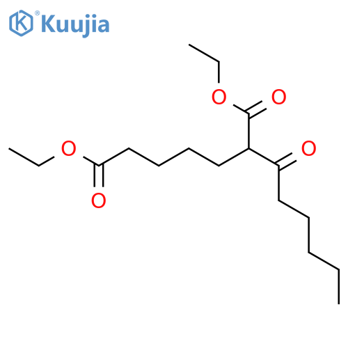 Heptanedioic acid, 2-(1-oxohexyl)-, diethyl ester structure