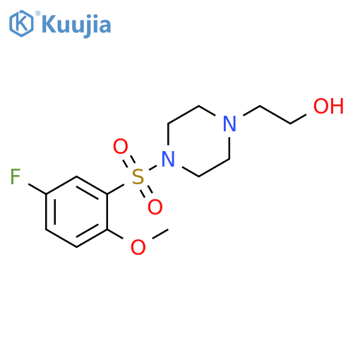 2-4-(5-fluoro-2-methoxybenzenesulfonyl)piperazin-1-ylethan-1-ol structure