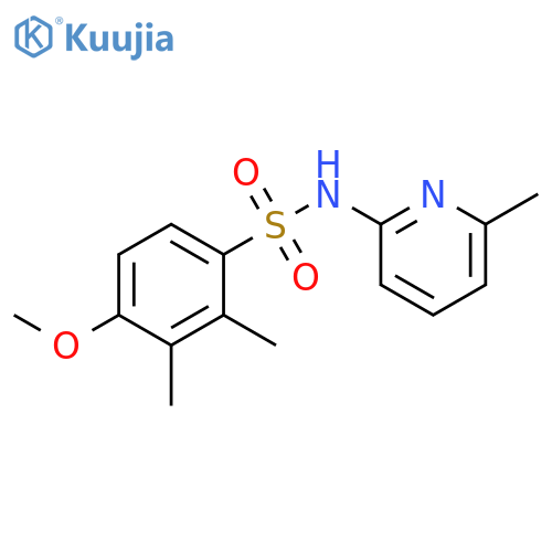 4-methoxy-2,3-dimethyl-N-(6-methylpyridin-2-yl)benzene-1-sulfonamide structure