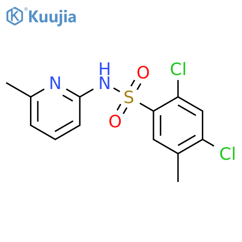 2,4-dichloro-5-methyl-N-(6-methylpyridin-2-yl)benzene-1-sulfonamide structure
