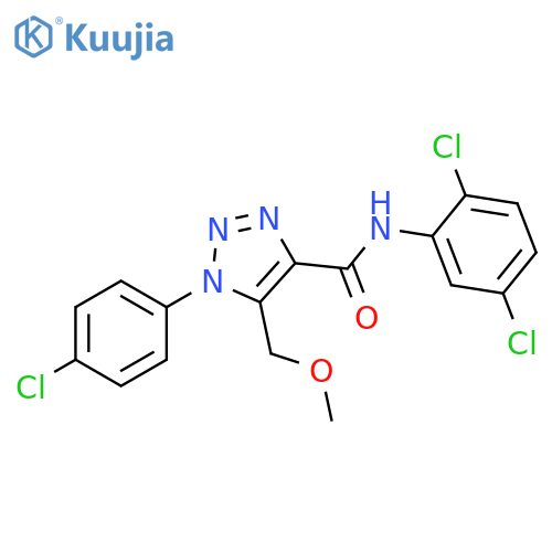 1-(4-chlorophenyl)-N-(2,5-dichlorophenyl)-5-(methoxymethyl)-1H-1,2,3-triazole-4-carboxamide structure